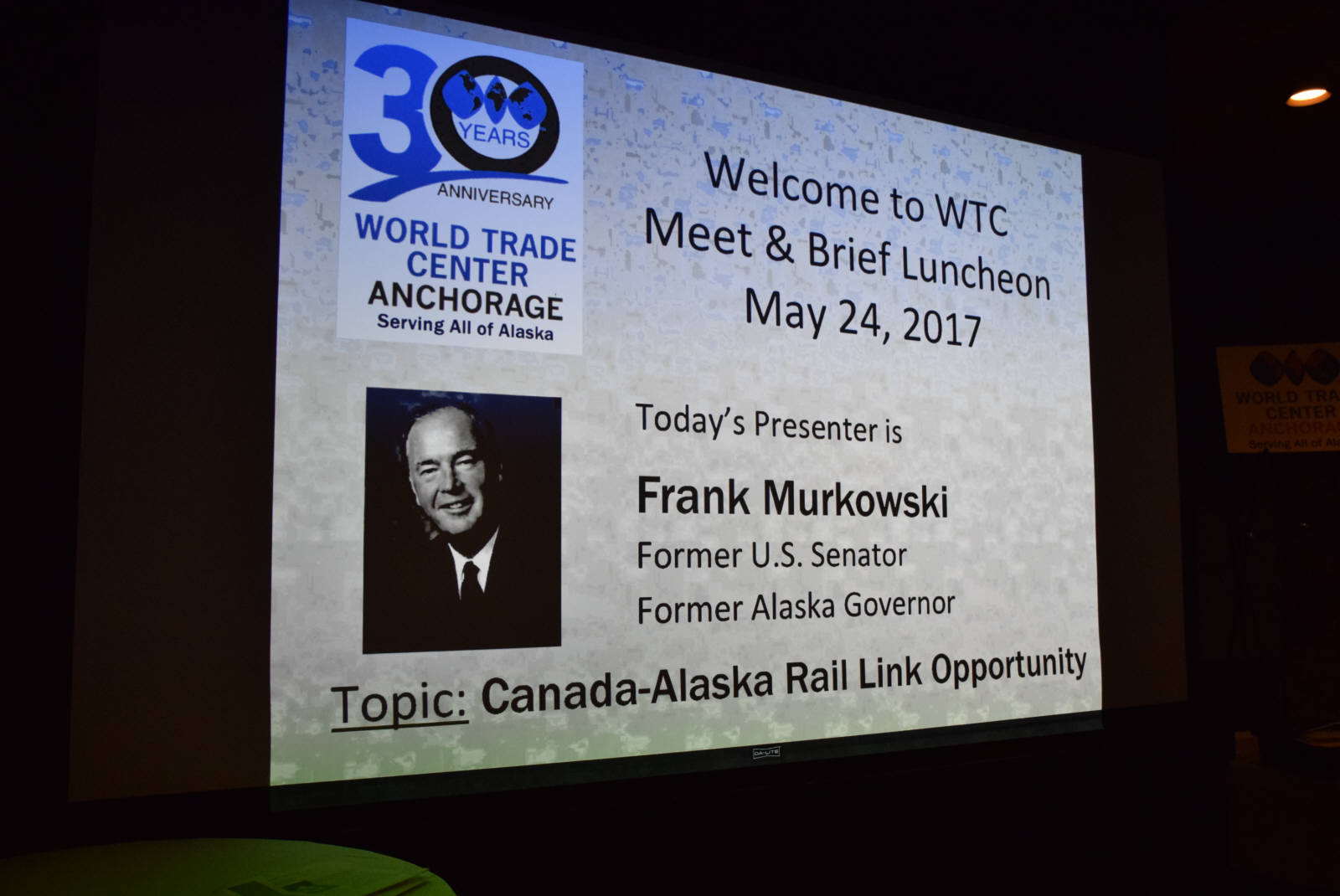 Event Poster: Frank Murkowski Presentation (2017)