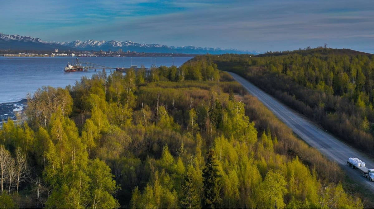 Port MacKenzie near where a Knik Arm tunnel would connect Anchorage to Mat-Su. (Courtesy of the Matanuska-Susitna Borough). Source: Wikipedia.