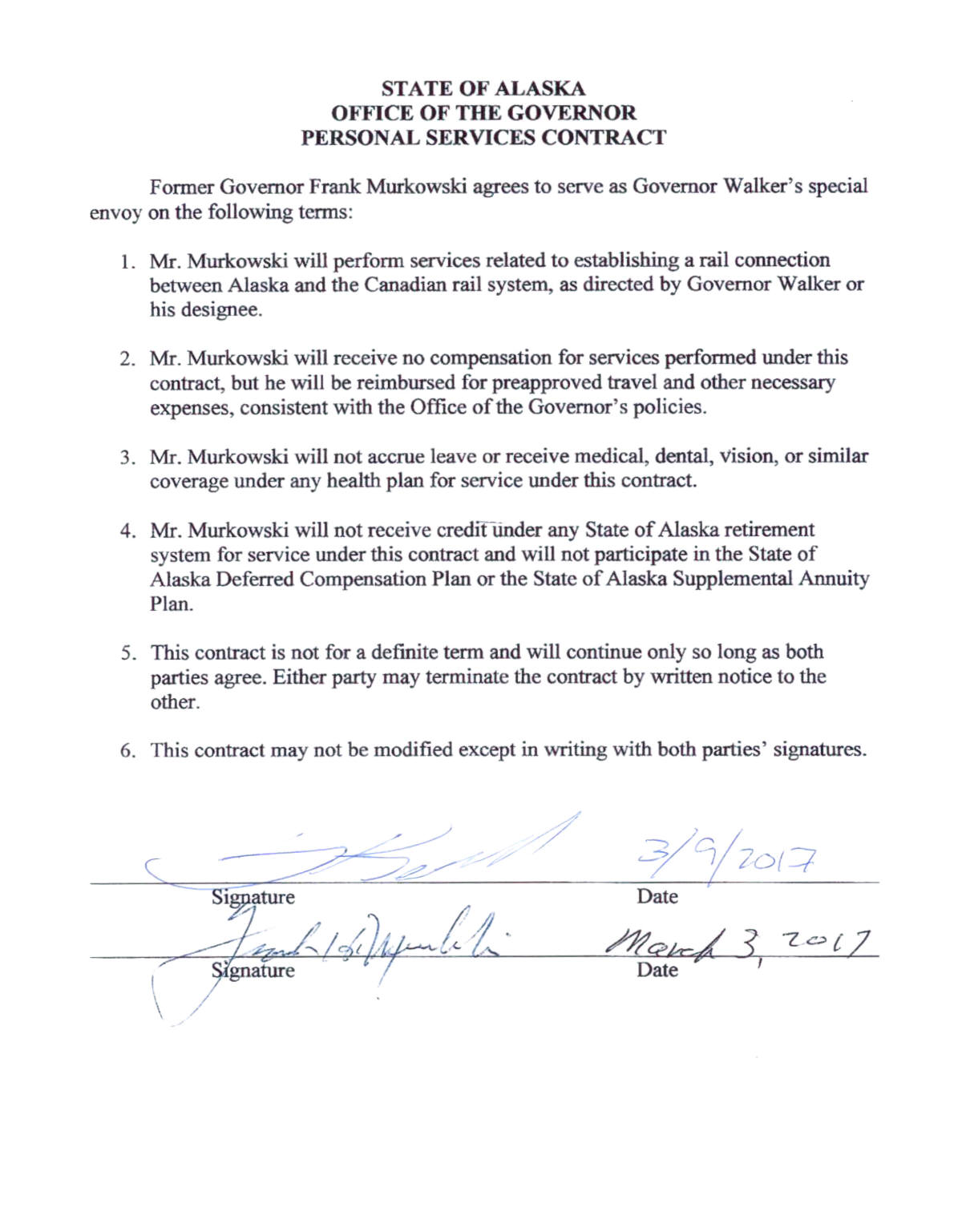 WalkerMurkowski Advisory Contract (2017)